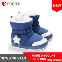 DOGEEK Winter Warm Newborn Baby shoes Girls Boys Infant Toddler Snow Boots Warm Anti-slip Soft Sole Shoes Anti-dirty 0-18M 2024 - buy cheap