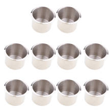 10 Pieces Stainless Steel Cup Drink Holders for Marine Boat Yacht RV Camper Truck 68x55mm 2024 - buy cheap