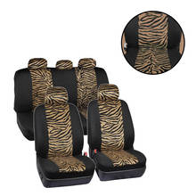 Универсальные чехлы на сиденья автомобиля с тигровым узором, полный комплект, аксессуары для автомобильного интерьера, инструменты для подушек, чехлы на сиденья автомобиля для женщин 2024 - купить недорого
