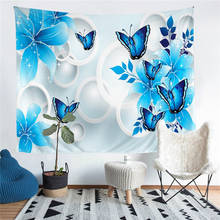 Butterfly Printed Living Room Decoration Wall Hanging Tapestry Yoga Mat Rug Home Decor Art 2024 - buy cheap