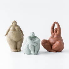 Fat Woman Sculpture Resin Abstract Fat Lady Figurines Nordic Creative Woman Ornament Home Decoration Room Table Craft Gifts 2024 - buy cheap