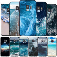 Azul oceano arte para samsung galaxy note 8 9 s8 s9 s10 plus a8 a6 j8 2018 vidro temperado telefone caso 2024 - compre barato