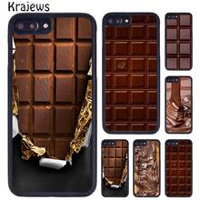 Красивый шоколадный телефонный чехол krajew Choco для iPhone X XR XS 11 12 Pro MAX 5 6 6S 7 8 Plus Samsung Galaxy S7edge S8 S9 S10 2024 - купить недорого