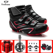 TIEBAO зимняя обувь для велоспорта MTB, педаль SPD cleat set Pro, мужские кроссовки для женщин, горный велосипед, самоблокирующаяся обувь для езды на велосипеде 2024 - купить недорого