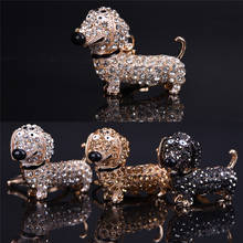 Dog Dachshund Crystal Keychain Bag Charm Pendant Keys Holder Keyring Jewelry For Women Girl Gift Keychain Jewelry 2024 - buy cheap