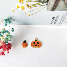 Pendientes con amuletos de calabaza para Halloween, 10 Uds., abalorios de aleación, colgantes con diseño de calabaza, pendientes, pulsera, accesorio de joyería, FX153 2024 - compra barato