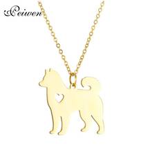 Lovely Akita Pendant Necklace Stainless Steel Custom Pet Dog Necklace Gold Silver Color Chain Choker Family Pet Hachi Memorial 2024 - buy cheap