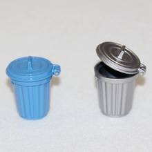 1:12 Dollhouse Miniature Mini Garbage Bin 1/12 Miniature Garbage Trash Can Dollhouse Decoration Toys for Dolls House Accessories 2024 - buy cheap