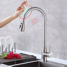 Kitchen Sink Smart Touch Faucet Pull Down Auto Sensor Tap Hot Cold Water Inductive Mixer Tap Deck Mount Sensitive Faucets Taps 2024 - buy cheap