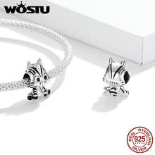 WOSTU Brand Hot Sale 100% 925 Sterling Silver Cartoon Zebra Charms Fit Charms Silver 95 Original Bracelet FNC387 2024 - buy cheap