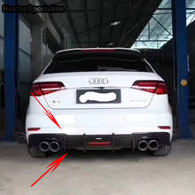 For Audi S3 Hatchback Carbon Fiber Rear Bumper Lip Diffuser 2017~2019 Car Styling Only S3 2024 - buy cheap