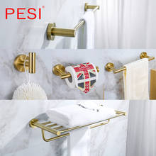 Gold Brushed Bathroom Accessories Hardware Set Towel Bar Rail Toilet Paper Holder Towel Rack Hook Stainless Steel Robe Hook. 2024 - buy cheap