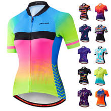 Camiseta de manga corta de Ciclismo para Mujer, ropa de equipo profesional para bicicleta de montaña y carreras, Maillot, 2021 2024 - compra barato