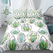 Fashion Cactus Printed Succulents Bedding Sets Home Decoration Quilt Duvet Cover Pillowcase Drop Shipping 2024 - buy cheap