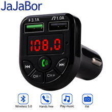 JaJaBor-transmisor FM para coche, modulador Bluetooth 5,0, Kit de manos libres inalámbrico, reproductor de música MP3, USB Dual, cargador de coche 3.1A 2024 - compra barato