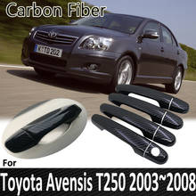 Adesivo de fibra de carbono para toyota avensis, t250, t25, 2003, 2004, 2005, 2006, 2007, 2008, acessórios para carro 2024 - compre barato