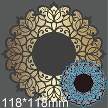 Metal dados grande flor laço novos estênceis diy sucata reserva cartões de papel artesanato que faz a decoração 118*118mm 2024 - compre barato