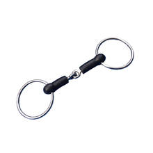 Stainless Steel Ring  Snaffle Bit Rubber Mouth 11.5cm Mouthpiece ( H0817 ) 2024 - buy cheap