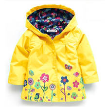 Куртка демисезонная непромокаемая для девочек, ветровка для маленьких девочек, верхняя одежда, дождевик 2024 - купить недорого