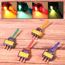 Interruptor de palanca LED de 3 pines, 12V, 20a, encendido/apagado, mango largo con lámpara LED roja, amarilla, azul, verde, interruptor de palanca automotriz, 1 ud. 2024 - compra barato