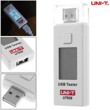 Monitor de voltaje Digital USB portátil UT658, medidor de corriente, medidor de capacidad con pantalla LCD y retroiluminación, 9V, 3A 2024 - compra barato