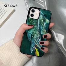 Krajews pique peixe isca de pesca coque caso do telefone para iphone 12 13 mini 5 6s 7 8 plus x xs xr 11 pro max se 2020 capa funda escudo 2024 - compre barato