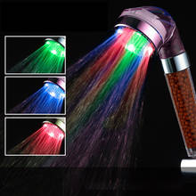 LED Anion Shower SPA Shower Head Pressurized Water - Saving Temperature Control Colorful Handheld Big Rain Shower 2024 - buy cheap