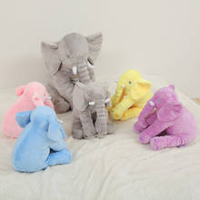 Elefante de pelúcia grande 60cm para crianças, brinquedo para dormir, boneco de pelúcia macia, travesseiro de elefante de pelúcia para bebês, presente de aniversário para crianças 2024 - compre barato