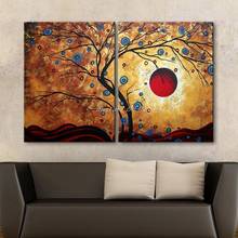 Mintura Hand Painted Money Tree Abstract Landscape Oil Painting On Canvas 2 Pcs/Set Modern Wall Art Pictures For Home Decoration 2024 - buy cheap
