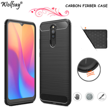 Funda de fibra de carbono para Xiaomi Redmi 8, carcasa de goma a prueba de golpes, de silicona 2024 - compra barato