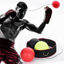 Боксерский рефлекторный мяч для борьбы с мячом скоростной Пробивной мяч для бокса тренировочный тренажер для занятий спортом координацию с повязкой на голову улучшение реакции 2024 - купить недорого