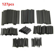 127 Pcs Heat Shrink Sleeving Tube Assortment Kit Electrical Connection Electrical Wire Wrap Cable Waterproof Shrinkage 2:1 Black 2024 - buy cheap