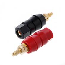 1 Pair 4mm Banana Plug Red Black Connector Amplifier Terminal Binding Post Speaker Jack L4MB 2024 - buy cheap