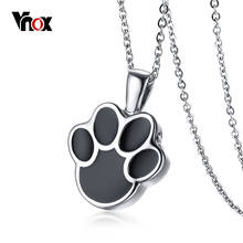 Vnox-colar feminino com pingente de pata de cachorro e gato, joias para mulheres, em aço inoxidável, 20 polegadas 2024 - compre barato