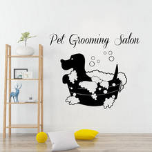 Pet Shop Vinyl Wall Decal Pet Grooming Salon Dog Bath Mural Art Wall Sticker Pet Salon Room Decoration WL1011 2024 - buy cheap