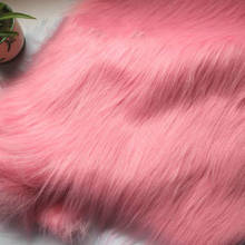 Розовая плюшевая меховая ткань для автомобильной обивки, одежды, домашнего текстиля, имитация меха, ткань, фотографические материалы 2024 - купить недорого