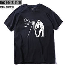 Coolmind camiseta 100% algodão masculina, camiseta engraçada com estampa fotográfica casual manga curta camiseta para homens 2024 - compre barato