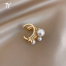 Кольцо Открытое многослойное с жемчугом женское, характерное корейское ювелирное изделие для пальцев, Необычные кольца для рождественской вечеринки, 2020 2024 - купить недорого