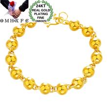 Hxomfc pulseiras de joias, bracelete elegante para mulheres e homens, presente de aniversário e casamento, corrente de 24k douradas 2024 - compre barato