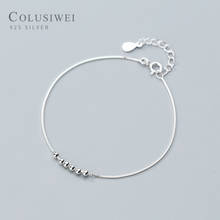 Colusiwei Hot Sale Silver Small Beads Box Chain Bracelet for Women Beaded Summer 925 Sterling Silver Fine Jewelry Fashion Style 2024 - buy cheap