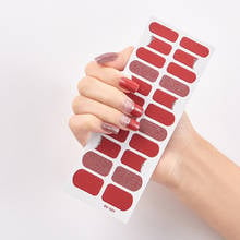 22 Tips/Sheet Pure Solid Color Nail Stickers Adhesive Self Adhesive Nail Sticker Nails Sticker Designer Nail Accesoires Shiny 2024 - buy cheap