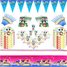 Balloon Mickey Theme Boy Party Tableware Paper Cup Plate Napkin Tablecloth Straws Shower Kids Birthday Party Decoration Supplies 2024 - buy cheap