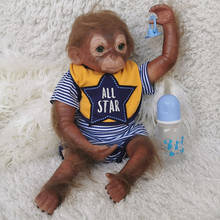 Детские Силиконовые и реалистичные обезьяны, игрушки для мальчиков и девочек, популярные куклы для малышей, куклы для новорожденных, мягкие игрушки для новорожденных 2024 - купить недорого