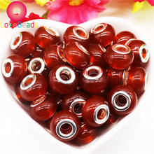 10Pcs Red Color Large Hole European Beads Spacer Charms Fit Pandora Bracelet Bangle Chain Women DIY Handmade Jewelry Hair Beads 2024 - buy cheap