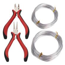 DIY Jewelry Makings Aluminum Wire and Jewelry Pliers For Jewelry Making Silver Color  1.5mm/2mm; 10m/roll, 2rolls/set 2024 - buy cheap