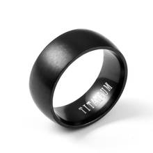 Манго, 8 мм, черное титановое кольцо для мужчин и женщин, горячая Распродажа, черный Мужской Перстень оптом OTR01 2024 - купить недорого