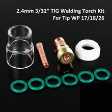 10pcs/Set TIG Welding Torch Stubby Gas Lens #12 Heat Resistant Cup Kit For WP-17/18/26 High Quality Tool Parts Pyrex Glass Cup 2024 - buy cheap