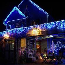 5M Christmas LED Garland Curtain Icicle String Light droop 0.4-0.6m Party Garden Stage Outdoor Waterproof Decorative Fairy Light 2024 - buy cheap