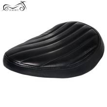 Asiento de cuero negro para motocicleta, piezas de asiento Tuck Roll SOLO para Harley Sportster, Chopper, Bobber, personalizado, XL, 883, 1200 2024 - compra barato