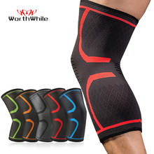 WorthWhile 1 PC Elastic Knee Pads Nylon Sports Fitness Kneepad Fitness Gear Patella Brace Running Basketball Volleyball Support 2024 - купить недорого